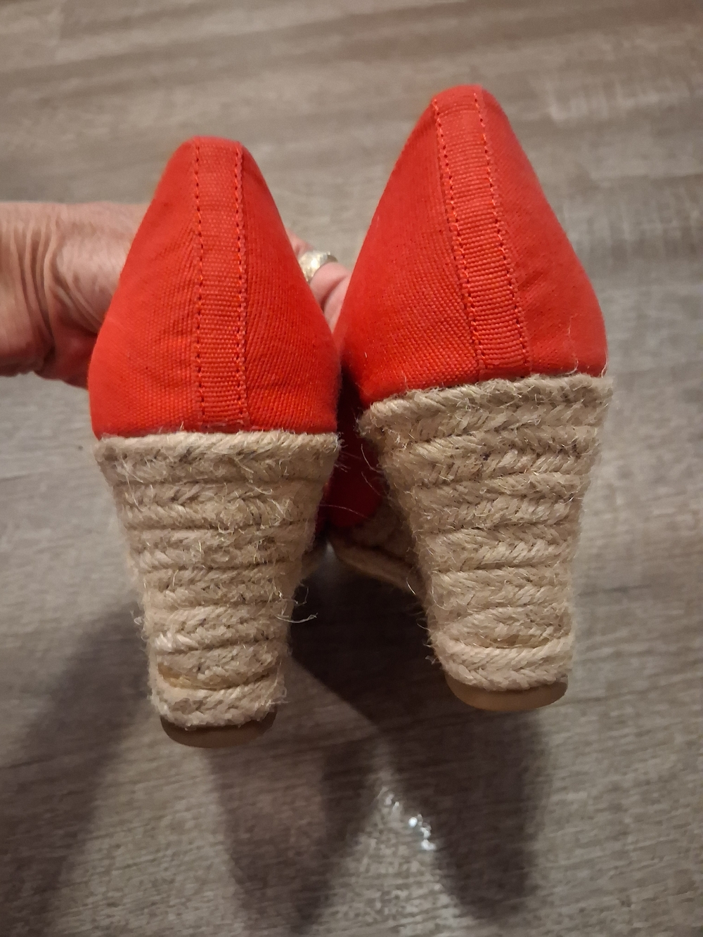 Merona Red Canvas Wedge Espadrilles - Picture 5 of 5